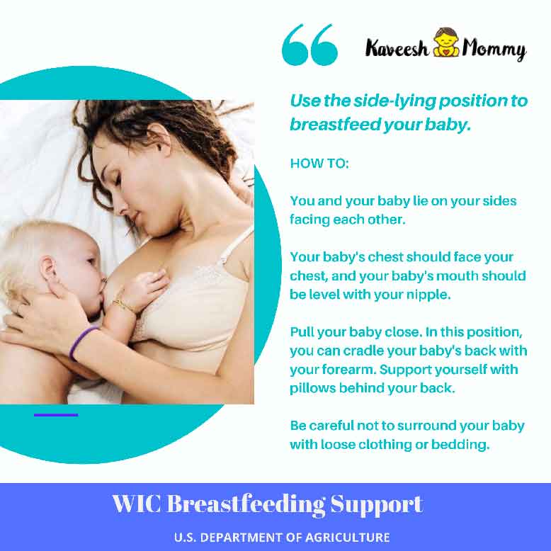 Use the side-lying position to breastfeed your baby.