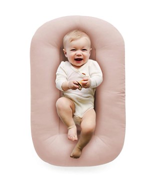 Snuggle Me Organic Bare | Baby Lounger & Infant Floor Seat Newborn Essentials