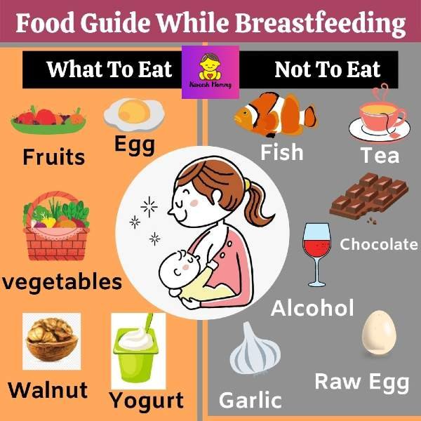 food guide while breastfeeding