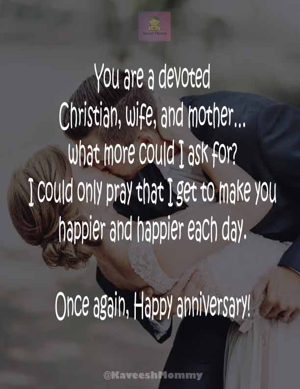 christian wedding anniversary wishes to my wife