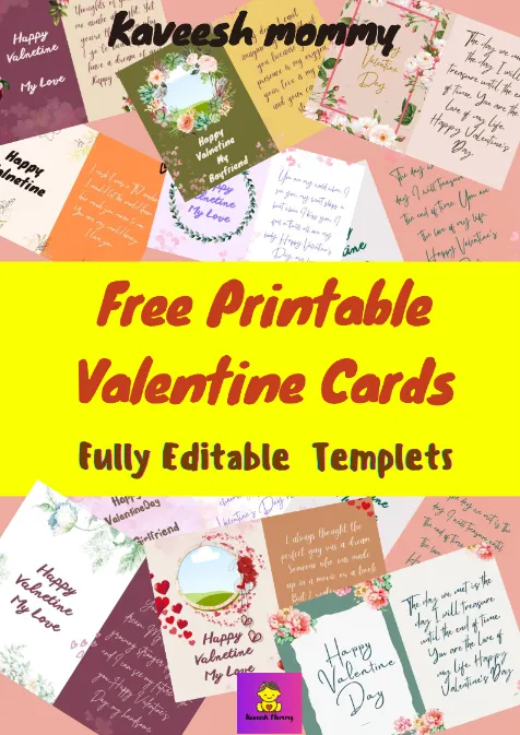 LIST OF FREE PRINTABLE VALENTINE CARDS : KAVEESH MOMMY 