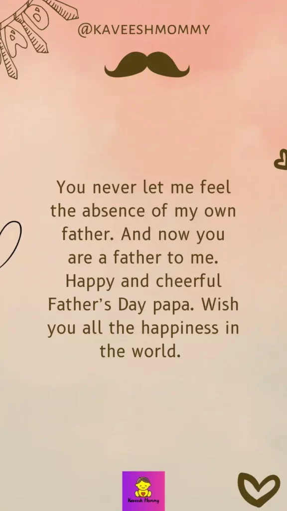 41.	fathers day message to father in law in heaven