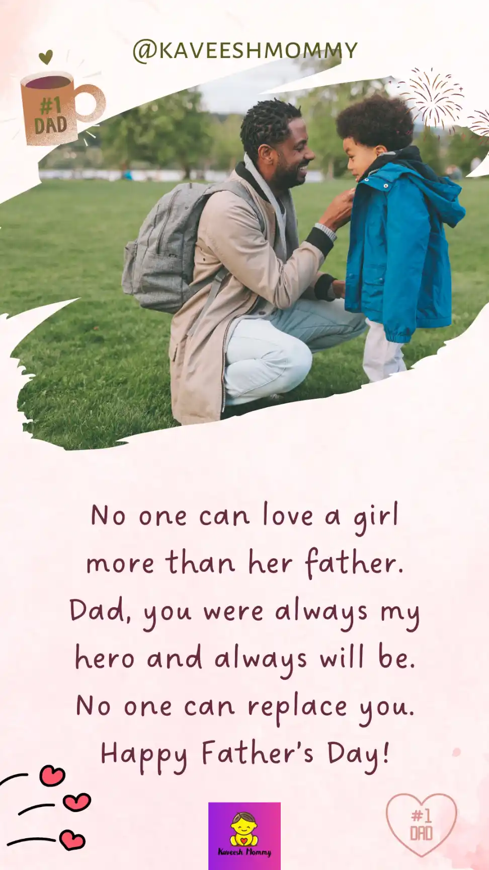 short simple message for fathers day- kaveesh mommy-