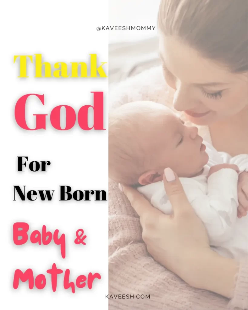 prayer for new born baby and mother