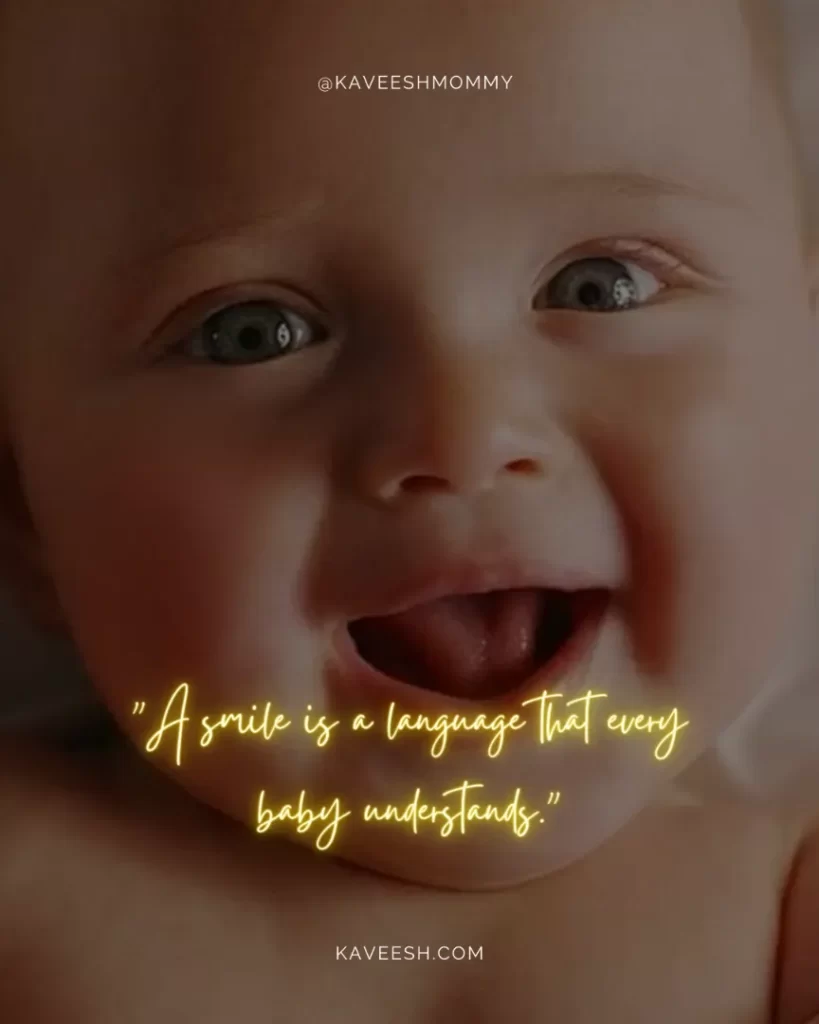 smile cute baby girl quotes-"A smile is a language that every baby understands."