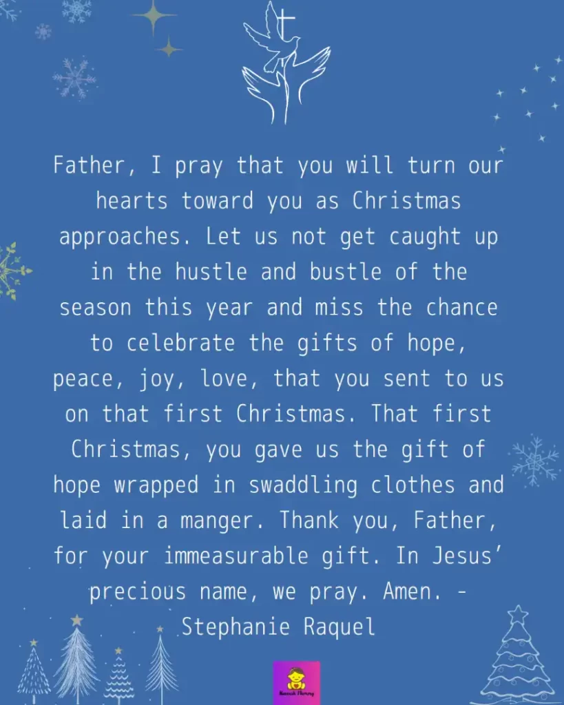 Short Prayer of Christmas Thanks