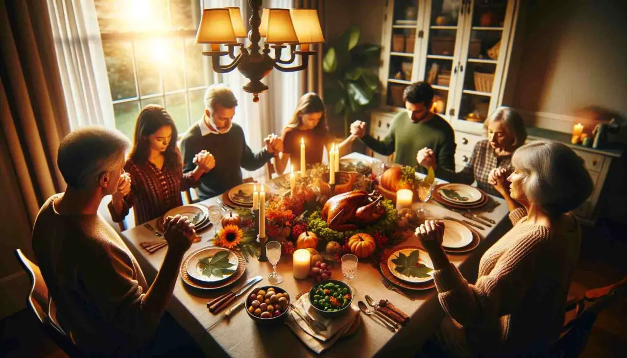 simple thanksgiving prayer before dinner"