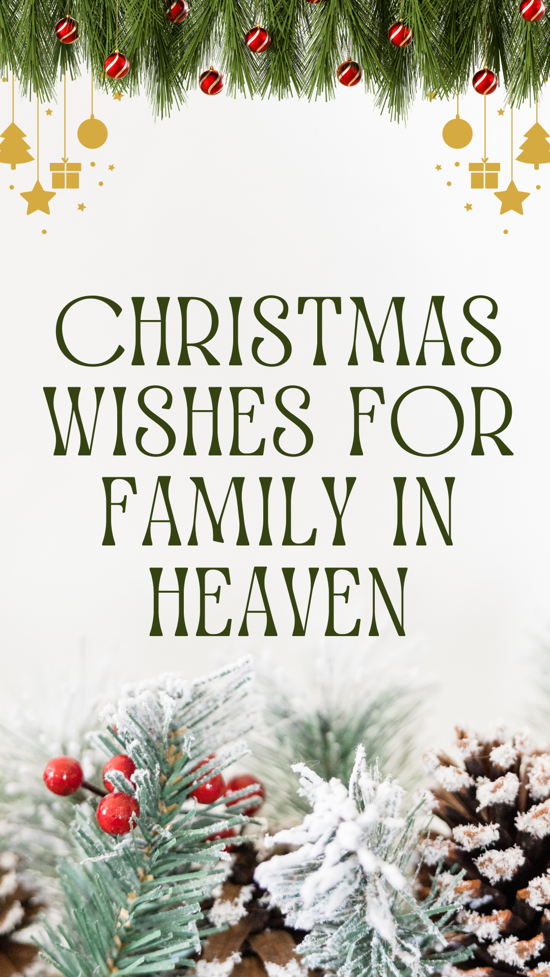 List of Christmas wishes for family in heaven