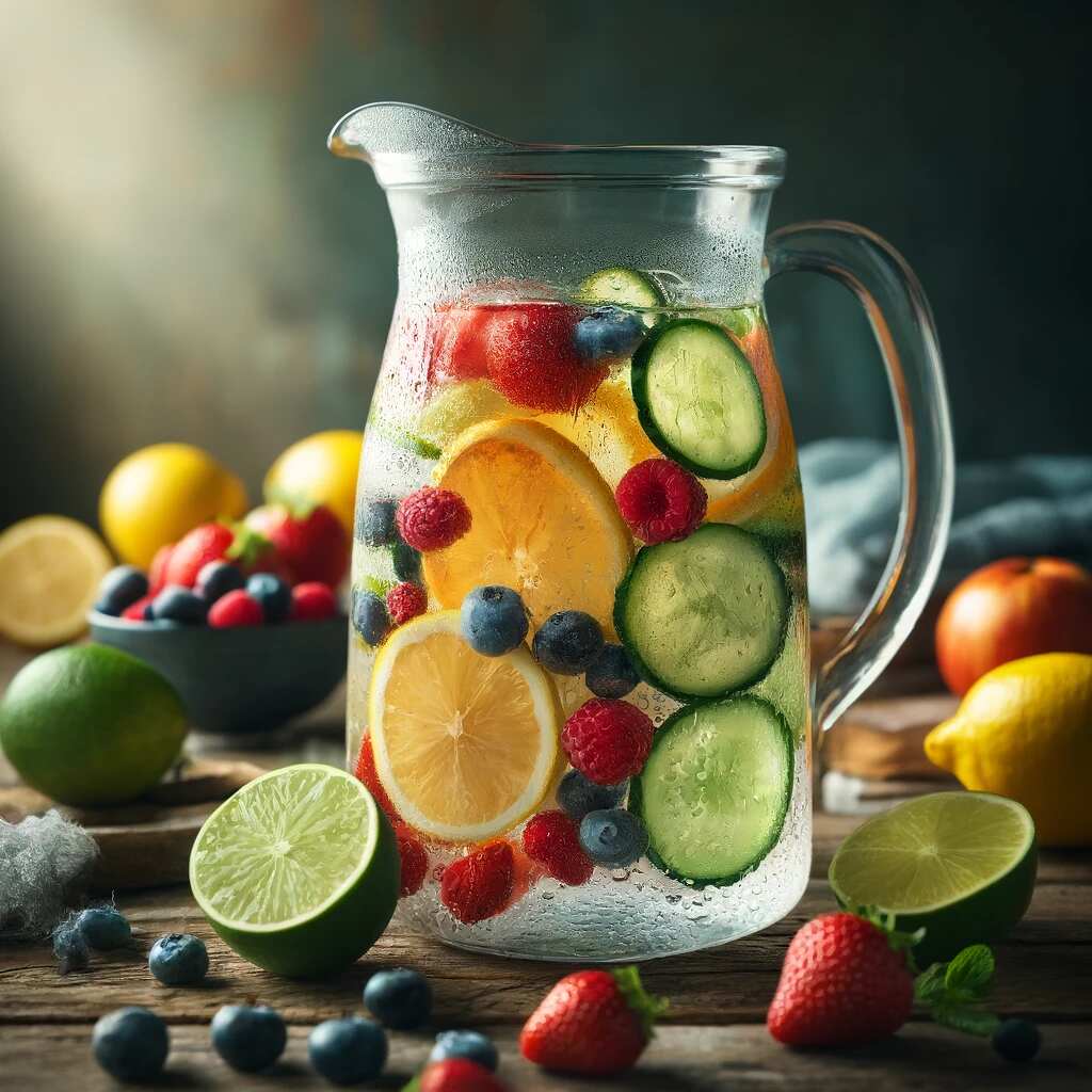 Fruit-Infused Water: For a non-alcoholic option, fill pitchers with water, ice, and your choice of sliced fruits like lemons, limes, cucumbers, or berries. It's hydrating, healthy, and looks beautiful on the table.