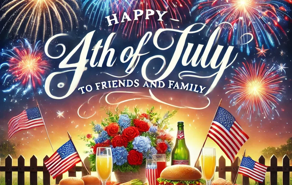 Send heartwarming 4th of July wishes to friends and family, celebrating the season of freedom and joy.