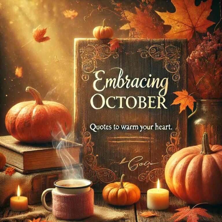 Embracing October: 15 Quotes to Warm Your Heart 1 Feeling down as October rolls in? Dive into Positive October Quotes to uplift your mood and embrace the season with joy.
