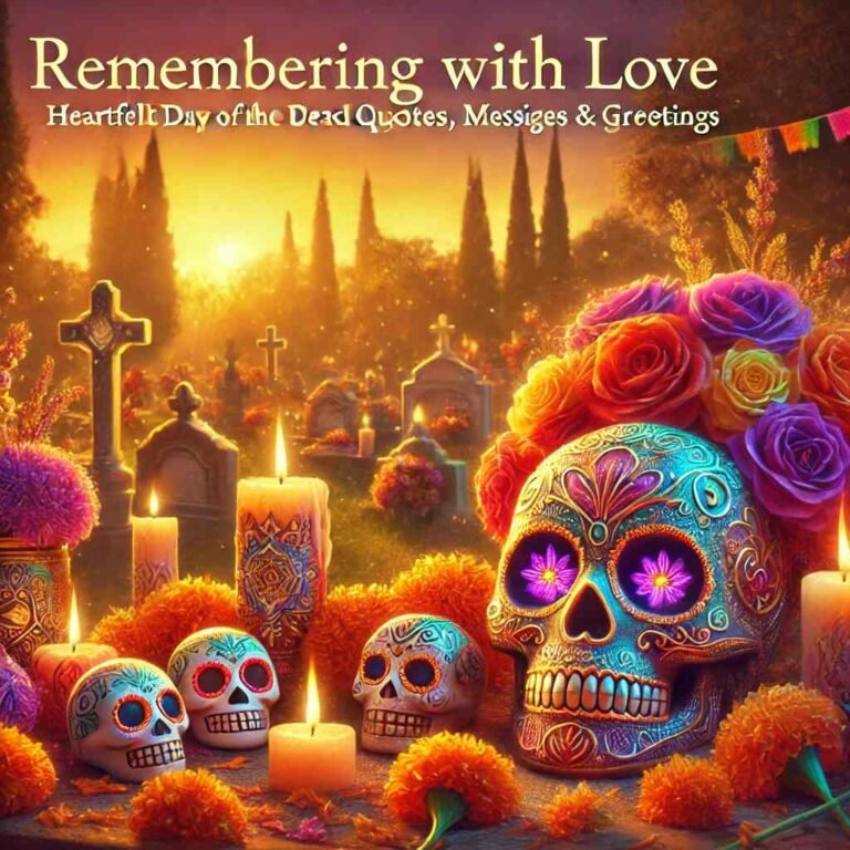 Remembering With Love: Heartfelt Day of the Dead Quotes, Messages, Wishes & Greetings 5 Finding the right words for the Day of the Dead can be hard. This guide offers touching quotes, messages, wishes, and greetings to help you honor your loved ones.
