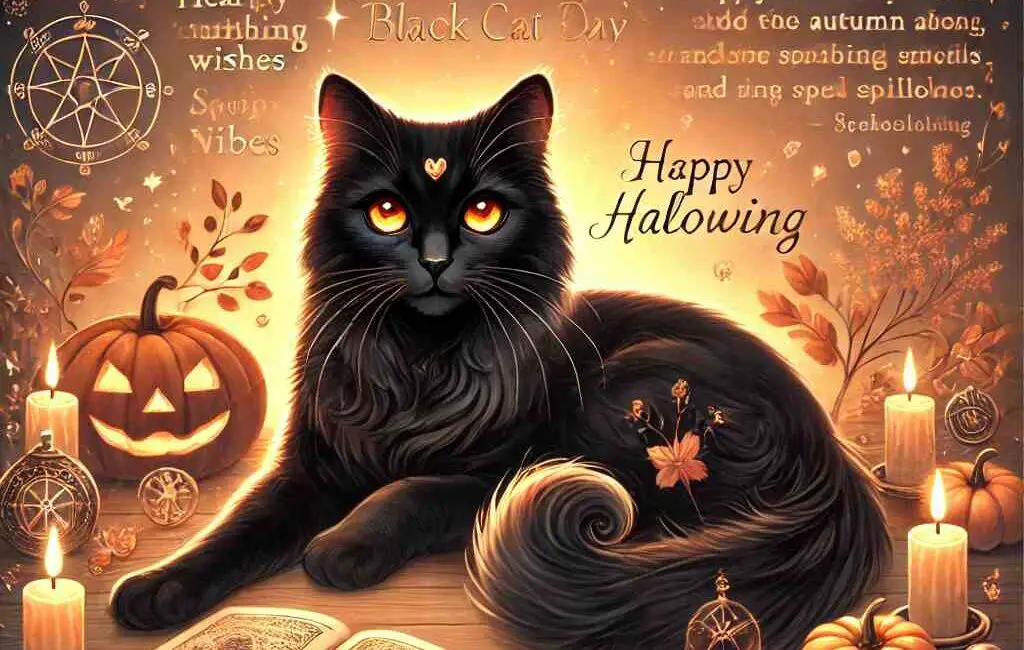 Black cats are often misunderstood due to old myths. Black Cat Day is your chance to change that. Use these heartfelt wishes, messages, quotes, and greetings to celebrate and show your black cat the love it deserves.