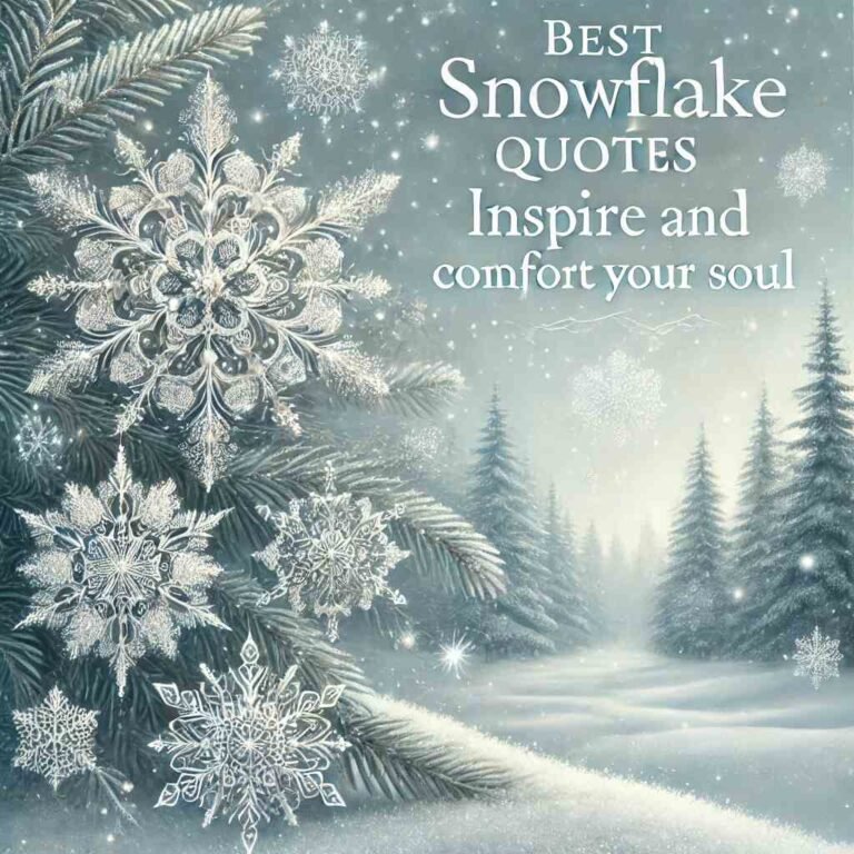 Embrace the Magic: 100 Best Snowflake Quotes to Inspire and Comfort Your Soul" 2 Snowflakes symbolize individuality and beauty. This collection of snowflake quotes will inspire, comfort, and remind you of your unique value.