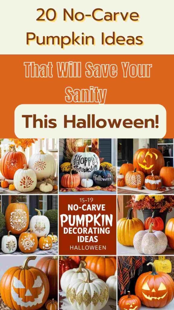 20 No-Carve Pumpkin Ideas That Will Save Your Sanity This Halloween! 1 20 No-Carve Pumpkin Ideas That Will Save Your Sanity This Halloween! -