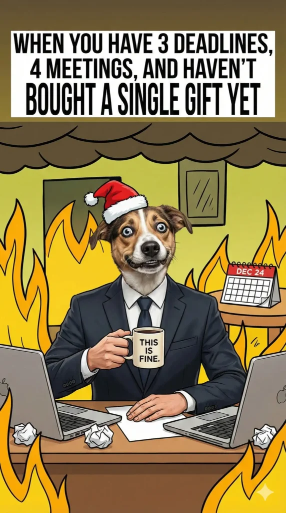 Office emails, holiday deadlines, and awkward Secret Santa gifts—these funny Christmas work memes say it all. Perfect for sharing with coworkers and team chats.