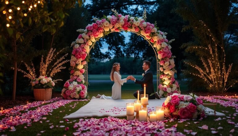 How to Create a DIY Proposal Set-Up with Flowers and Lights