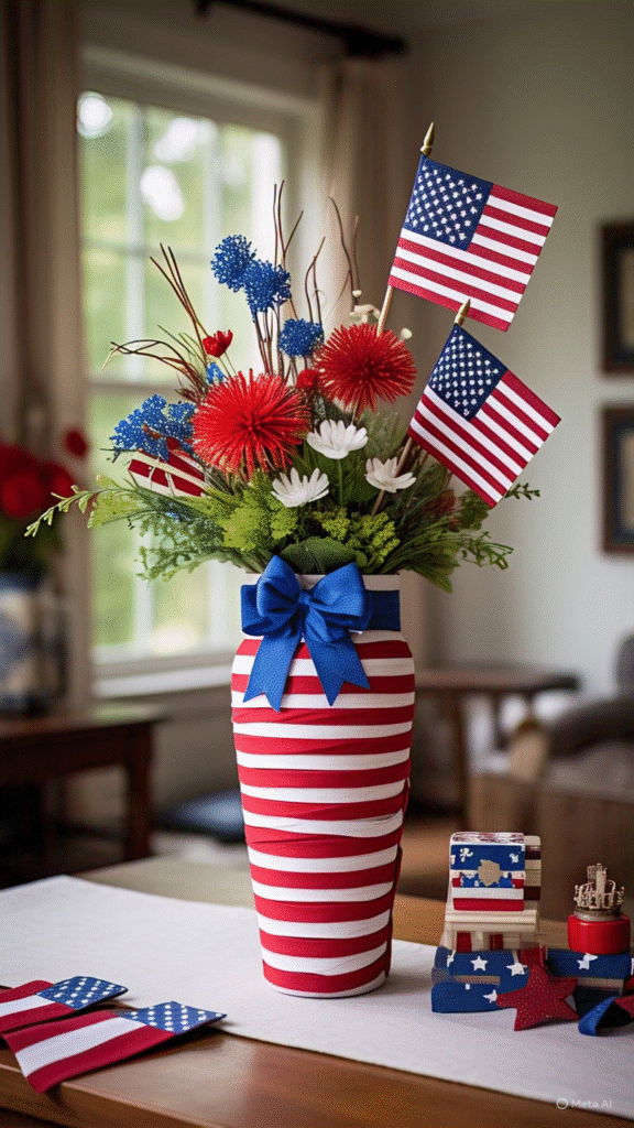 15 Red, White and Blue Centerpieces That Will Make Your Guests Ask 'How Did You Do That?' 6 15 Red, White and Blue Centerpieces That Will Make Your Guests Ask 'How Did You Do That?' -