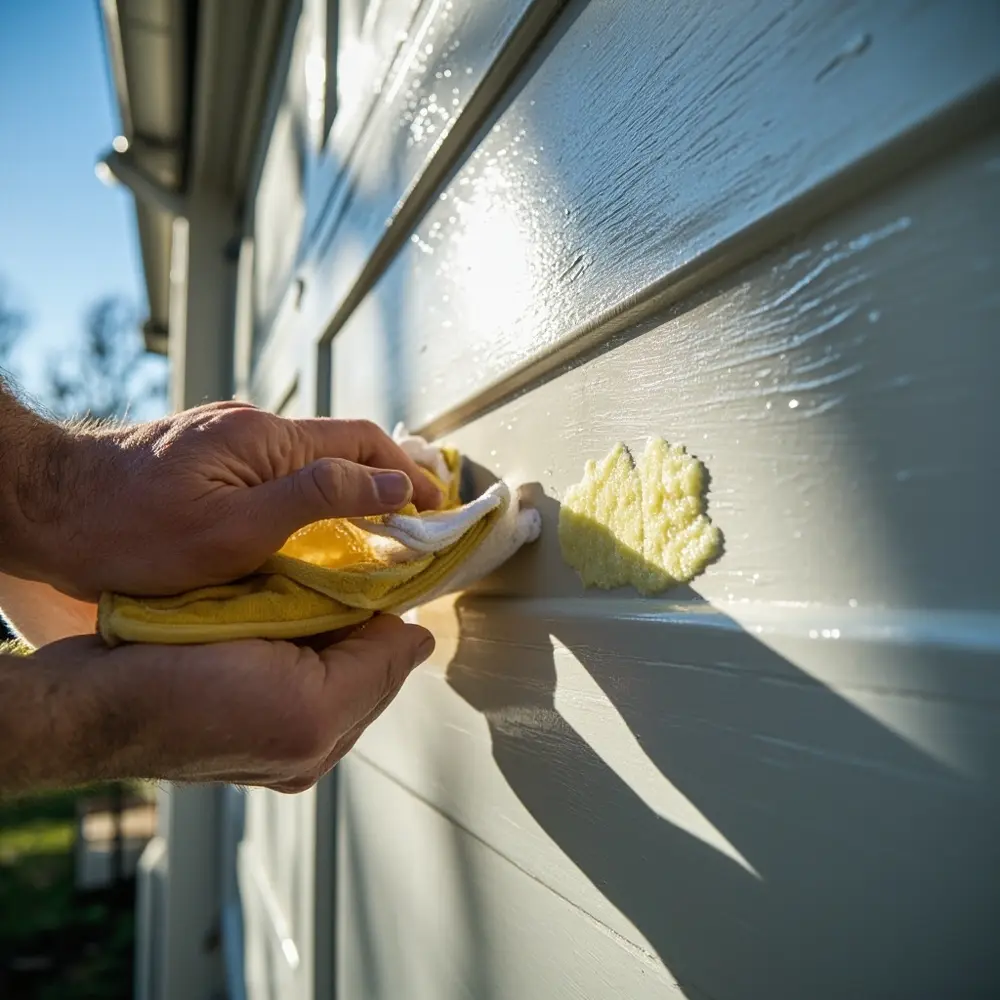 Objective: Carefully and securely attach your awesome design elements to the garage door.