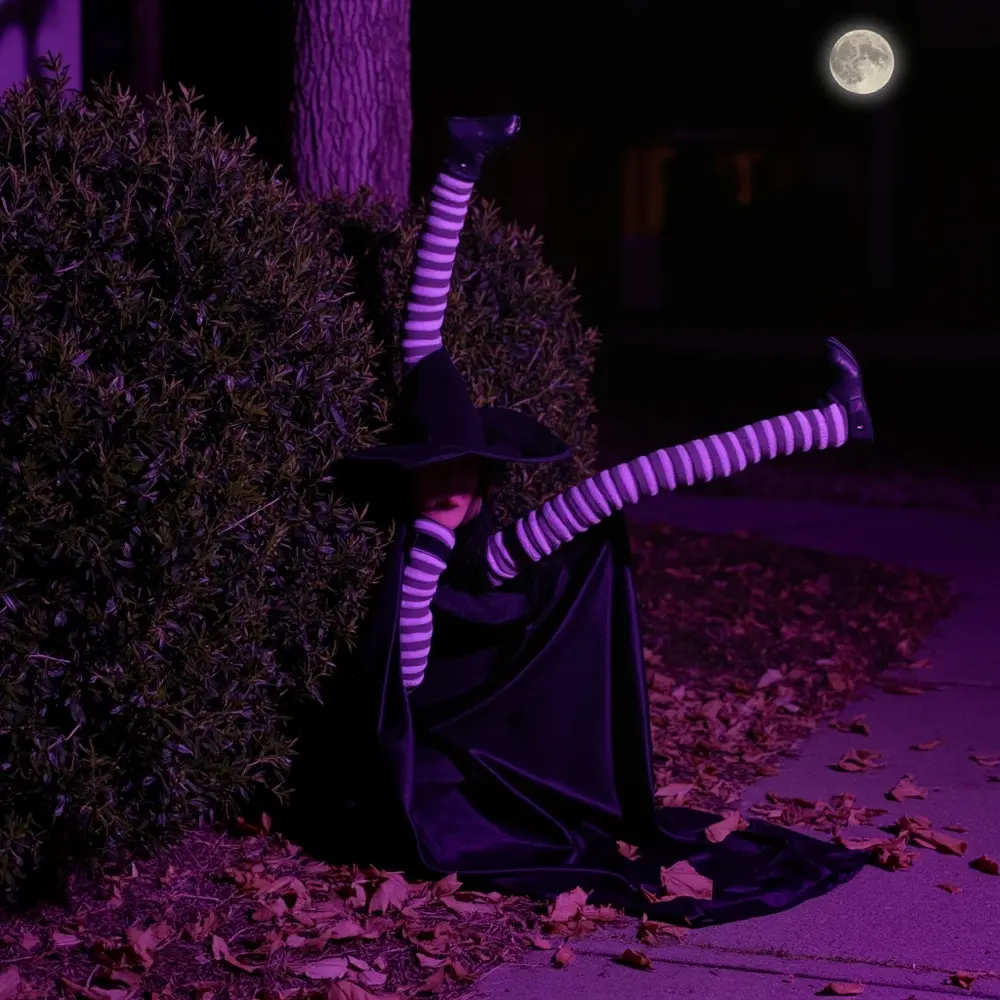 Crashed witch silhouette