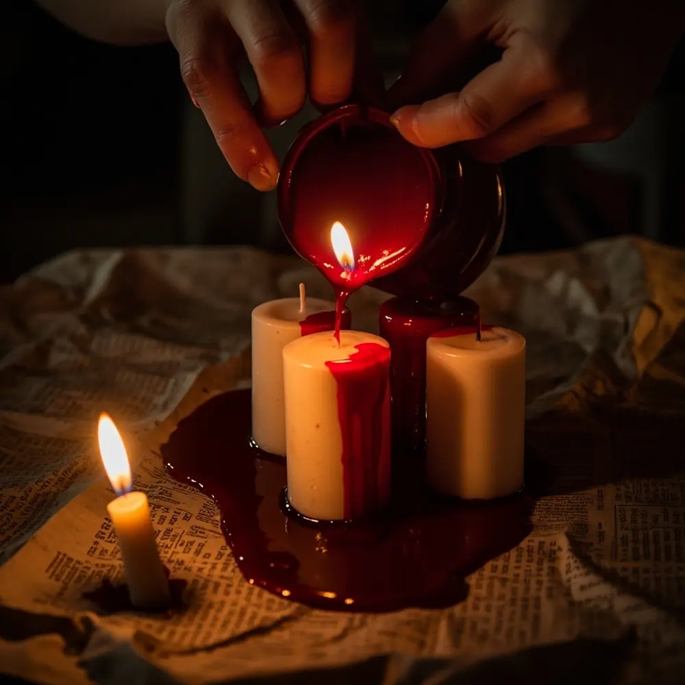 Dripping blood candles