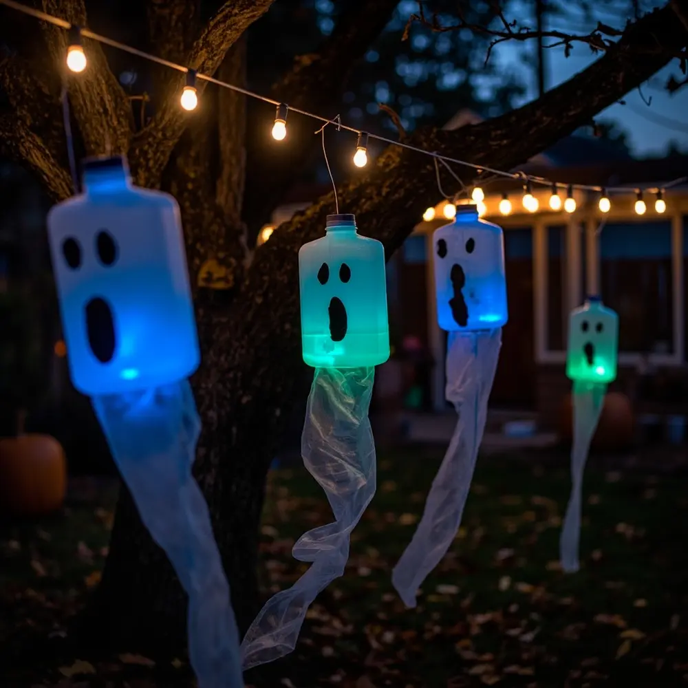 Throw the Ultimate Scare-Fest: 40+ Halloween Party Decoration Ideas for 2025 1 Floating spirit jugs 1