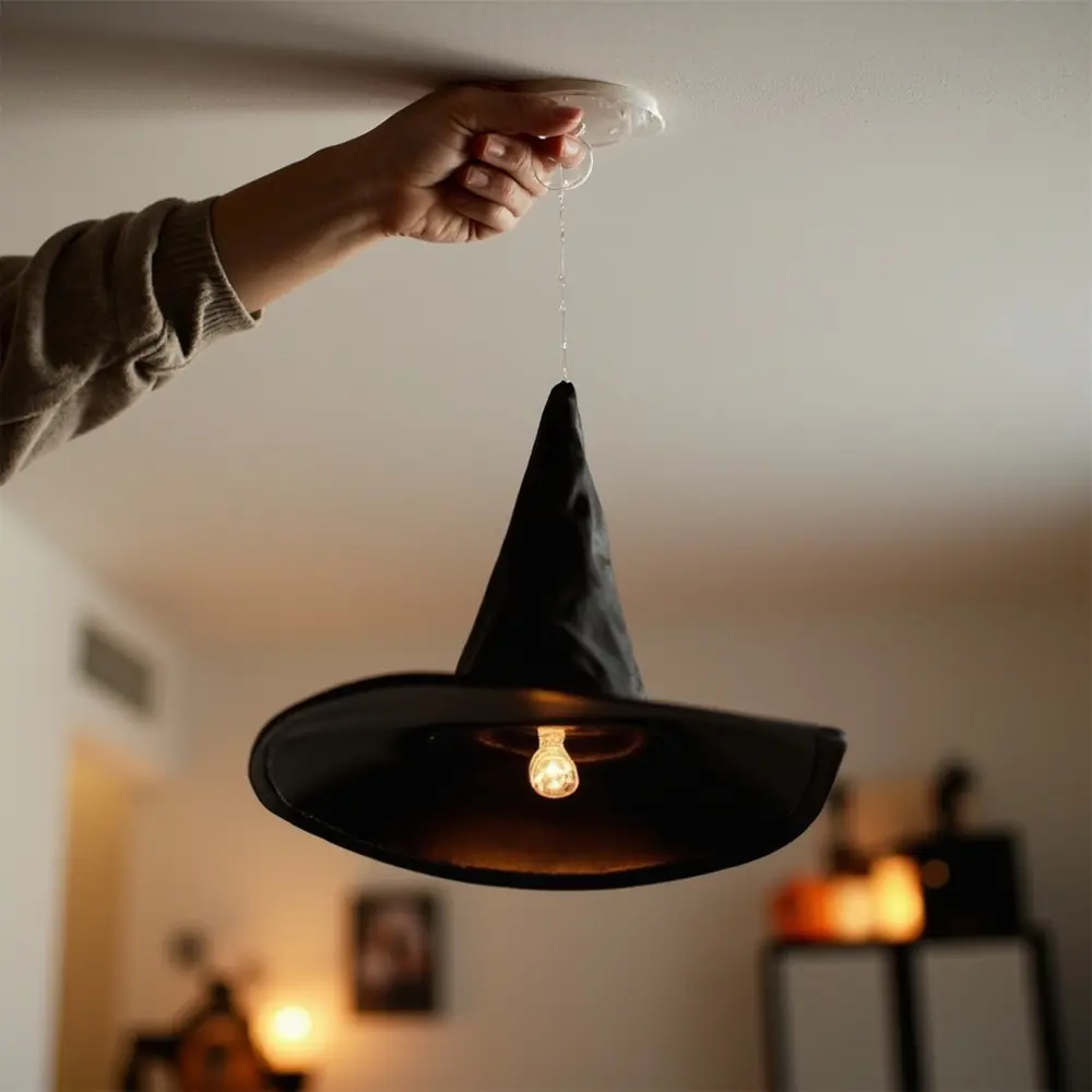 - How to Decorate with Witch Hats in Creative and Unexpected Ways 5 Hang your luminary project 1 step 4