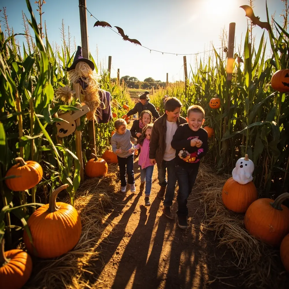Blackwood corn the sunny halloween day autumnal background a maze on an h3 family farm of in at with photo image decor navigating 1 subtle