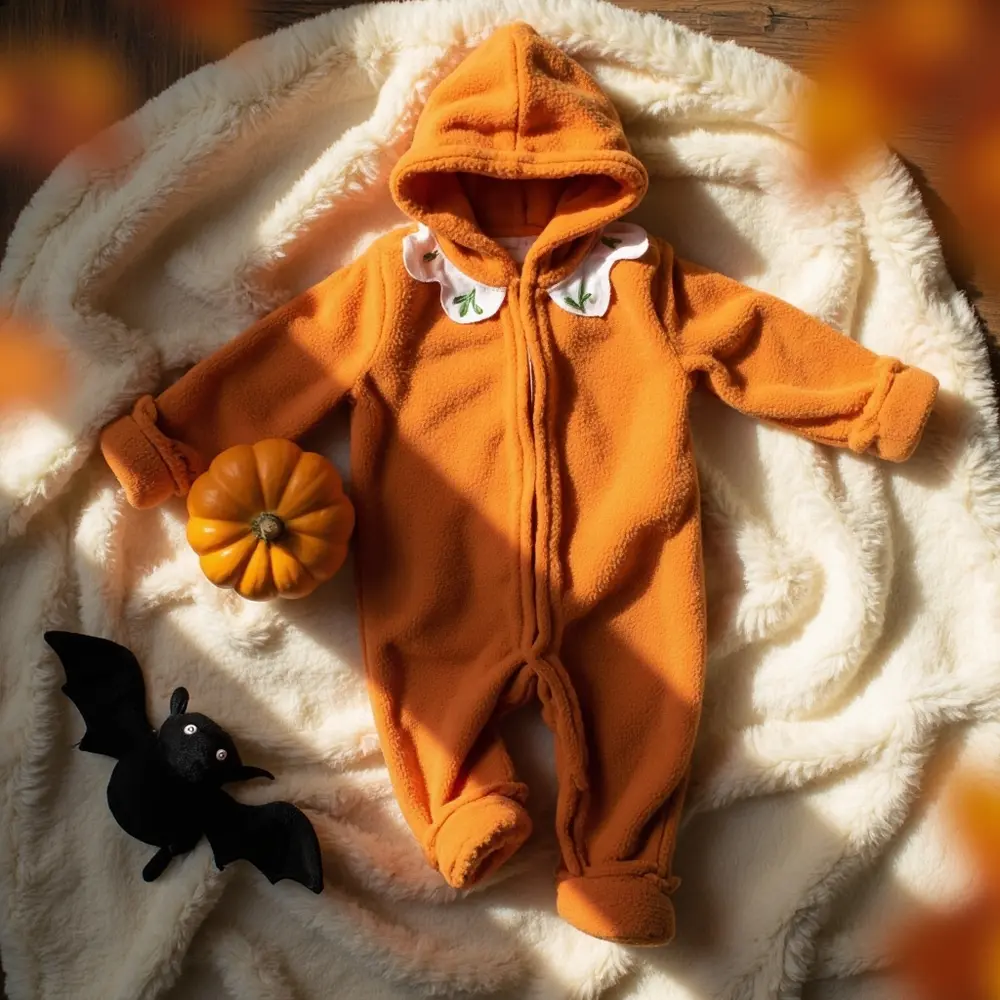 How to Celebrate Baby's First Halloween (Adorable Tips & Photo Ops!) 1 Bat baby arranged the pumpkin lay s blanket tiny clean a cream soft colored on and h3 flat of photo costume image plush adorable 1 8217