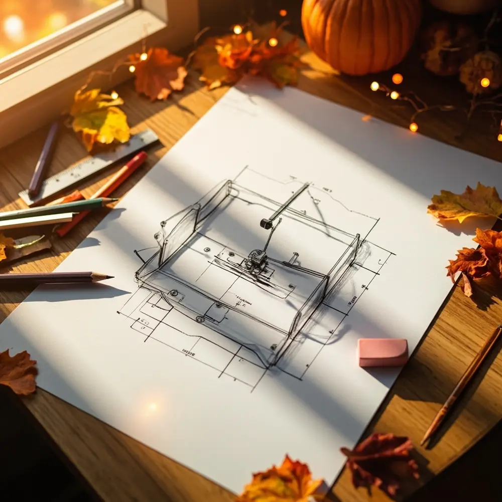 How to Engineer a Frankenstein-Themed Candy Dispenser 1 Several view how the illustrating mechanism shows lever pushing main candy top a chute paper h3 sketch of piece with hand image shot dispenses strong box 1 inside cutaway sketches drawn down