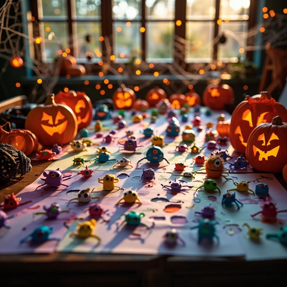 20 Creative and Educational Halloween Activities for the Classroom 12 12 some matched out laid a on and table h3 monster of mixed image drawings quirky collection colorful funny