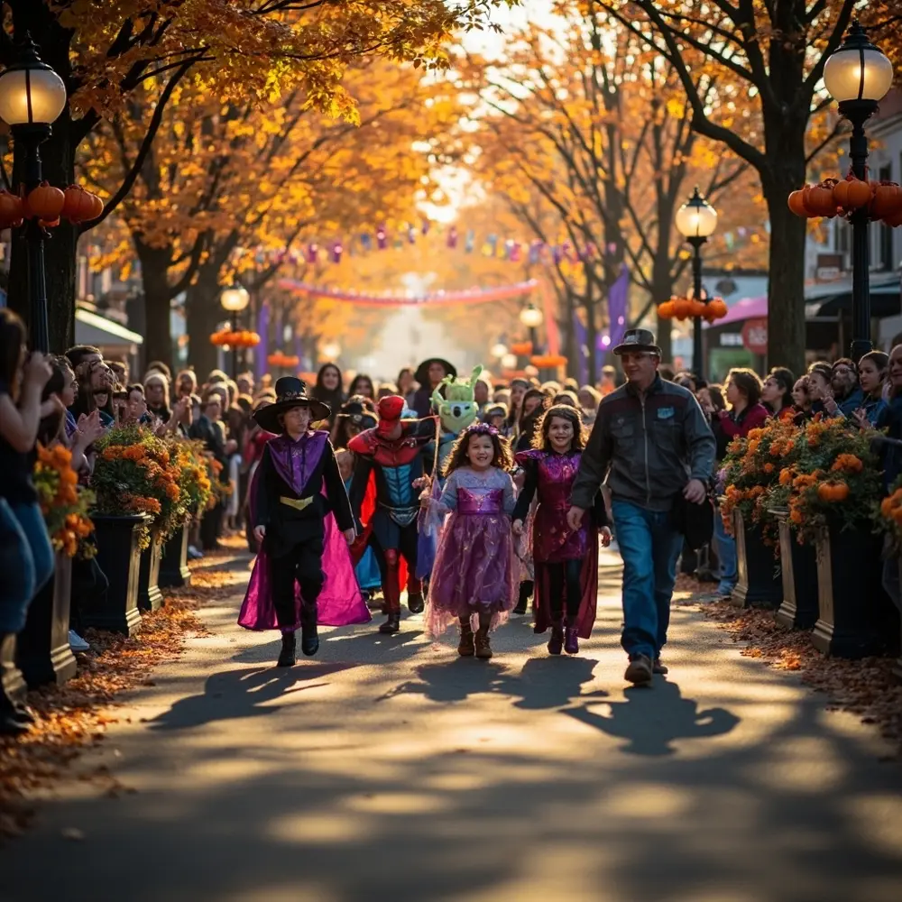 Decorated kids parade main street costumes bright marching a h3 of in photo costume image adorable 2 cheerful down