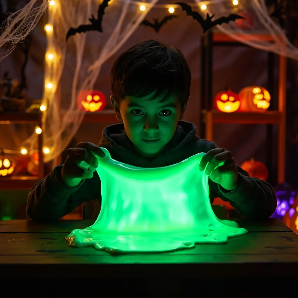20 Mind-Blowing Halloween STEM Projects for Curious Kids (and Adults!) 2 Glow 2 h3 dark the slime in