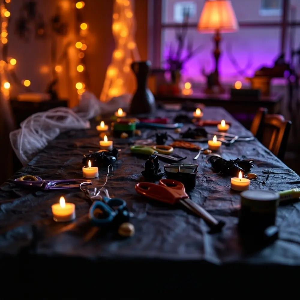 The $10 Dollar Store Craft Challenge: Who Can Make the Best Decoration? 2 Preparation & Setup: Creating the Spooky Scene 👻