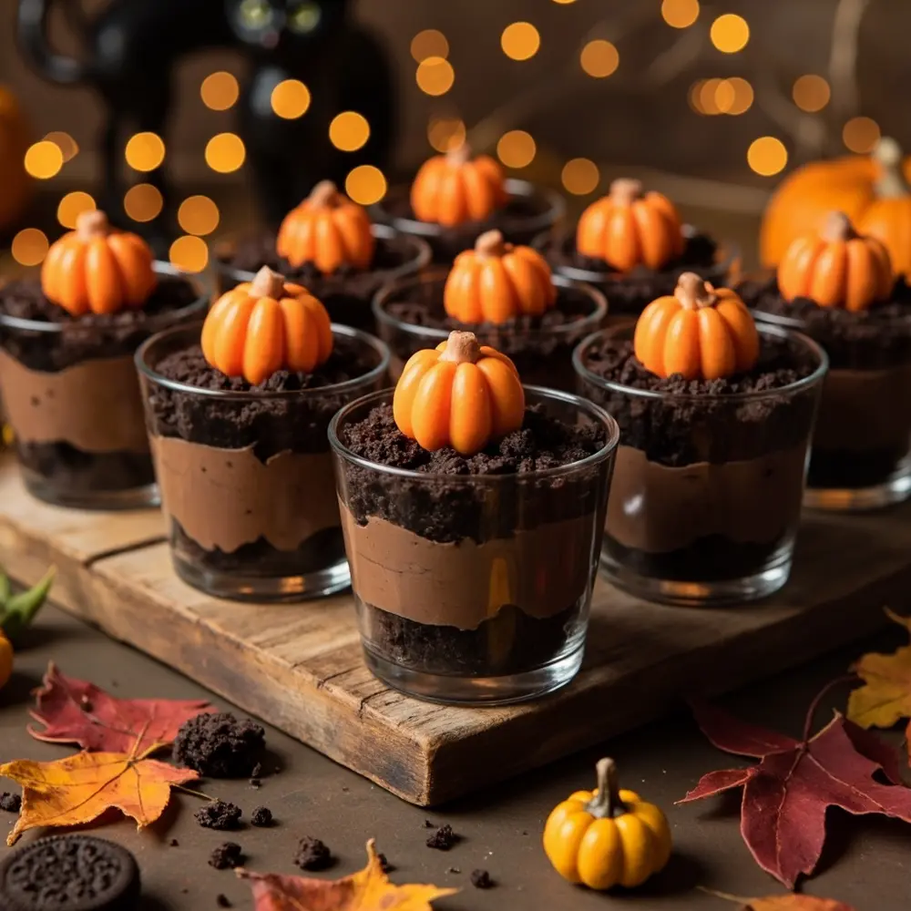 The 2025 Ultimate Guide: 60+ Fun & Creative Halloween Activities to Do at Home 11 24. Pumpkin Patch Dirt Cups π