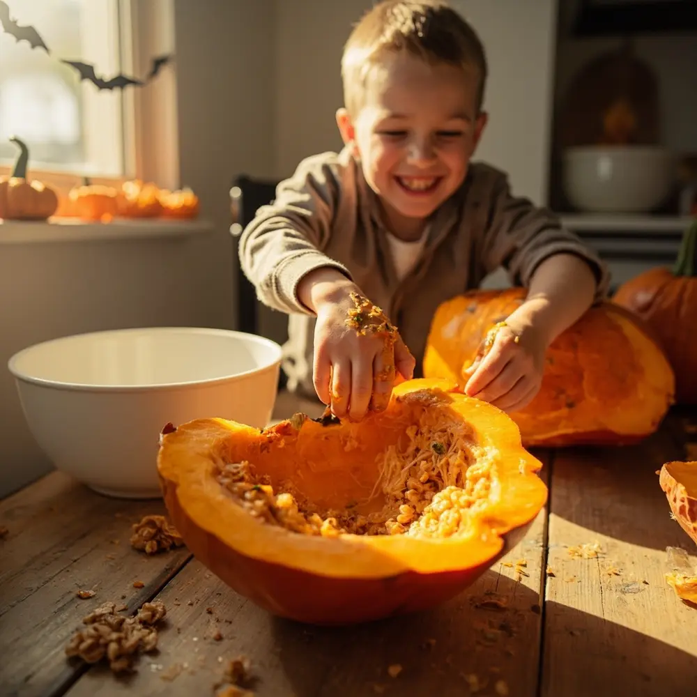 The Ultimate Pumpkin Volcano Experiment: A How-To Guide 3 Hands pumpkin the seeds nearby bowl s out gleefully a scooping child fun and h3 into of hollowed image pulp shot 3 action 8217