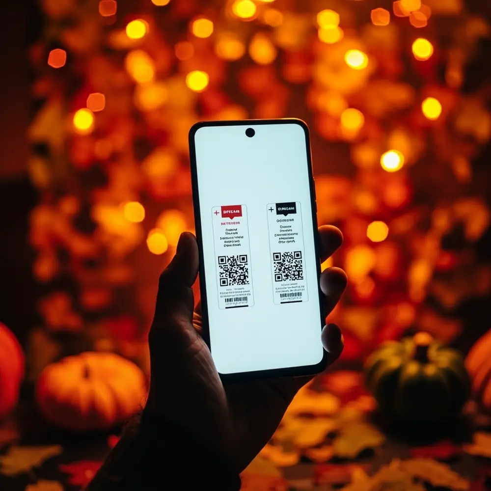 A Guide to Visiting a Local Haunted House Tour Safely 3 Qr for up house holding codes event a close tickets h3 of haunted smartphone with hand image two shot 3 displaying digital