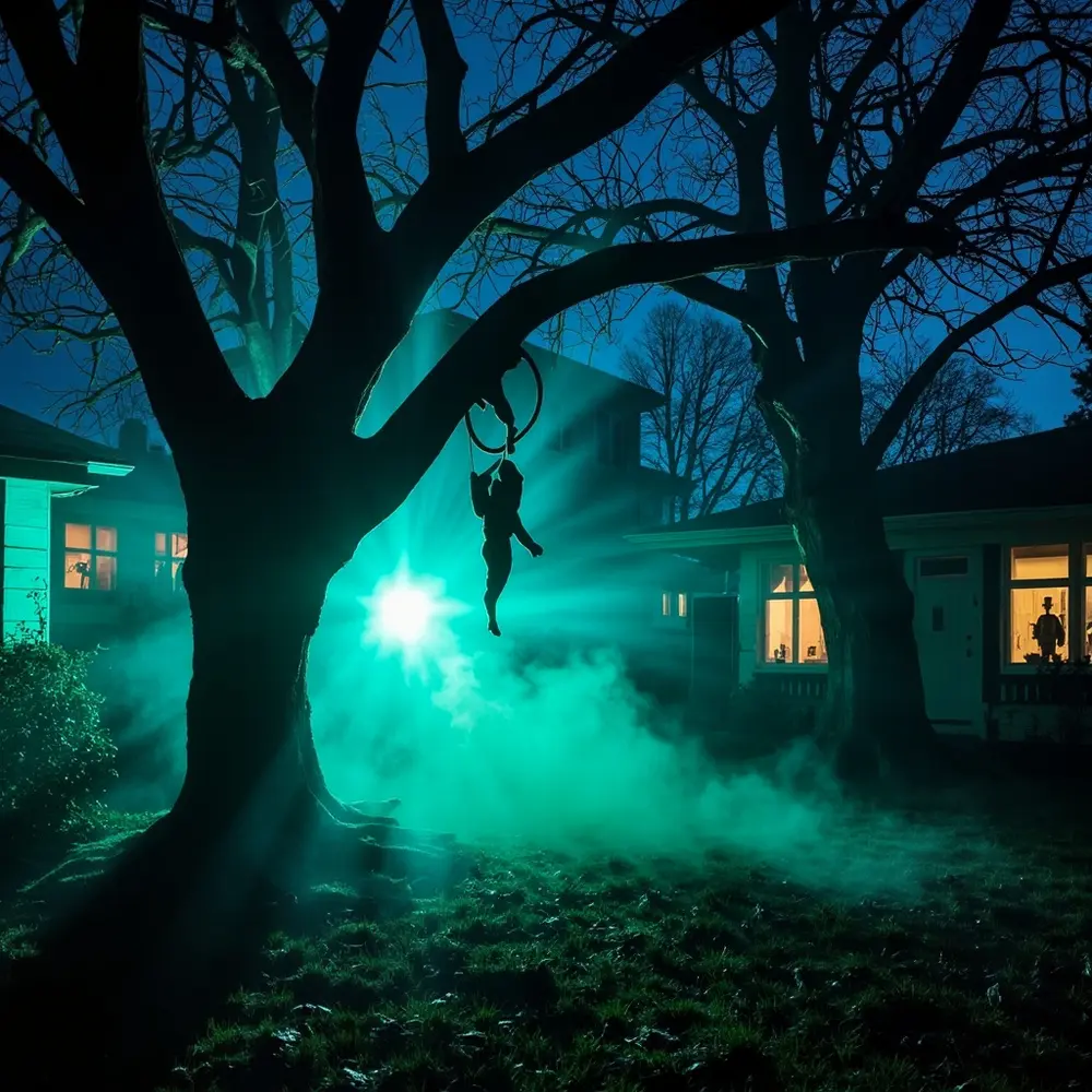 A Guide to the Best Neighborhood Halloween Decorations Tour 3 Atmospheric 3 h3 scenes haunted eerie 038