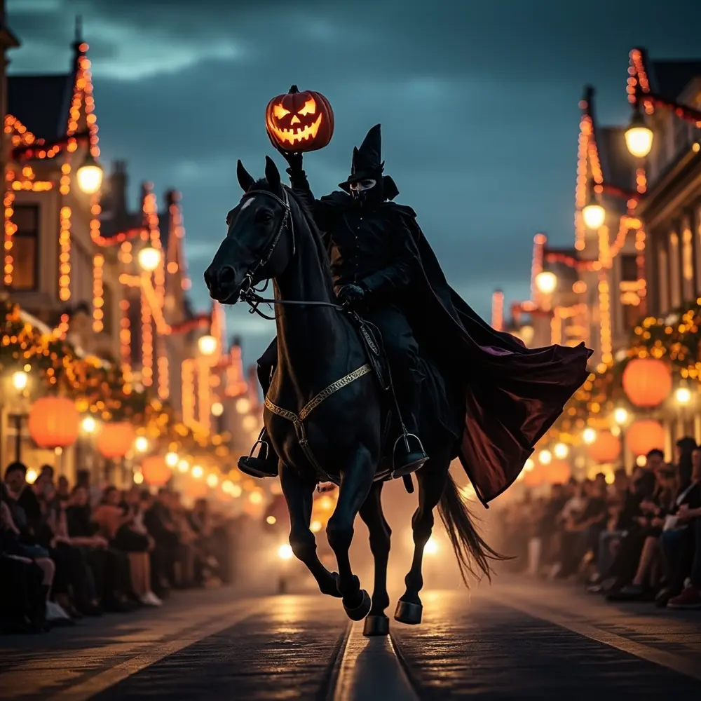 Your Complete Guide to Mickey's Not-So-Scary Halloween Party at Disney World 3 His the wide lantern horse start main glowing parade u holding s street vibrant a o signaling h3 to of you image shot 3 riding headless horseman boo 8217 jack down