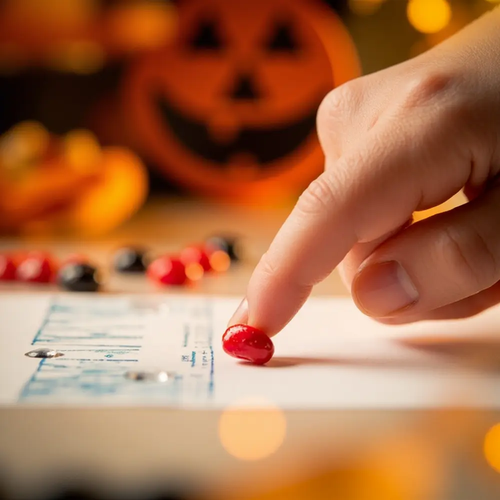 How to Explore Candy Color Chromatography with Halloween Candy 3 Small dissolved chromatography the dabbing strip dot candy baseline focusing s color vibrant a red child on h3 of carefully macro image onto shot strong 3 finger 8217 pencil