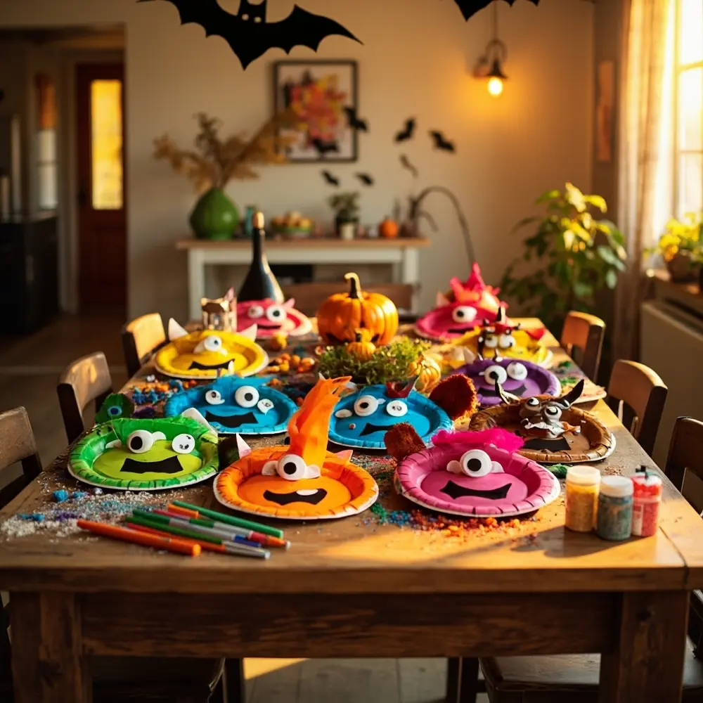 The 2025 Ultimate Guide: 60+ Fun & Creative Halloween Activities to Do at Home 3 3. Paper Plate Monster Masks πΉ