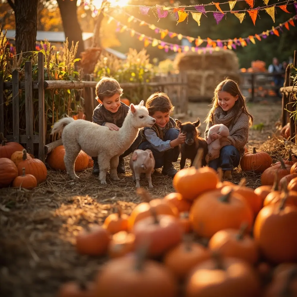 Where to Find the Best Local Pumpkin Patch Field Trip 4 Interacting the pumpkin friendly animals setting charming petting pumpkins p background a em farm of in at with photo image patch strong children describe zoo possibly placement