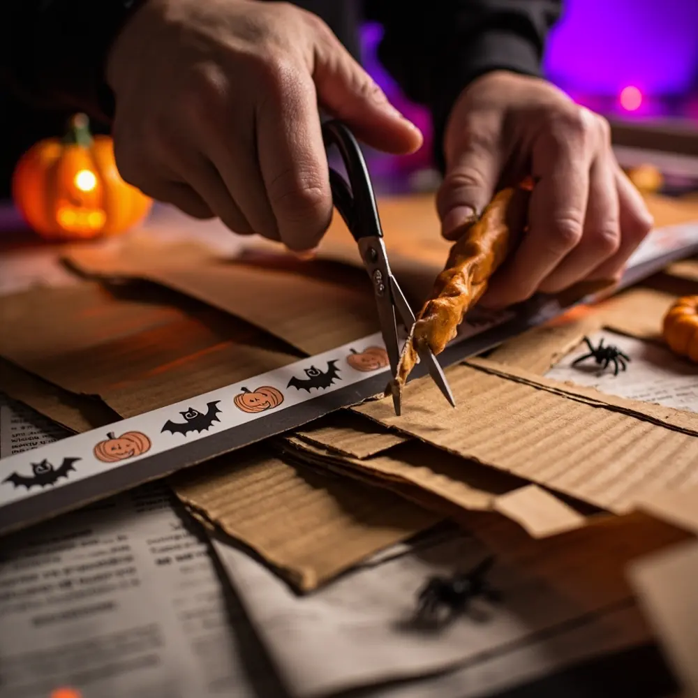 How to Build a Pumpkin Race Track and Learn About Gravity 4 Flattened using hands wide the walls up inch strips a close these cut track h3 to of cardboard image shot 4 strong 2 long box become scissors from will