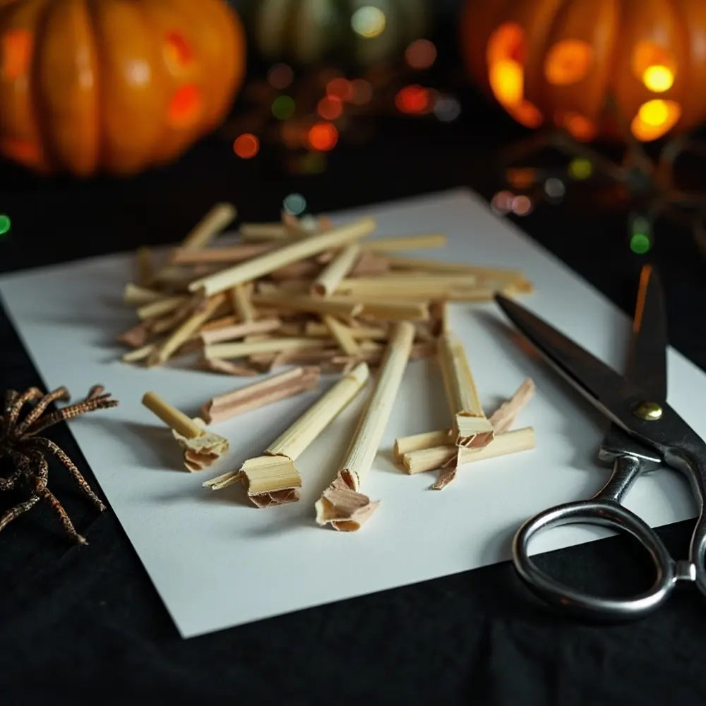 How to Craft a Moving Skeleton Hand from Paper and Straws 4 Step 2: Cut Out Bone Segments and Straw Pieces