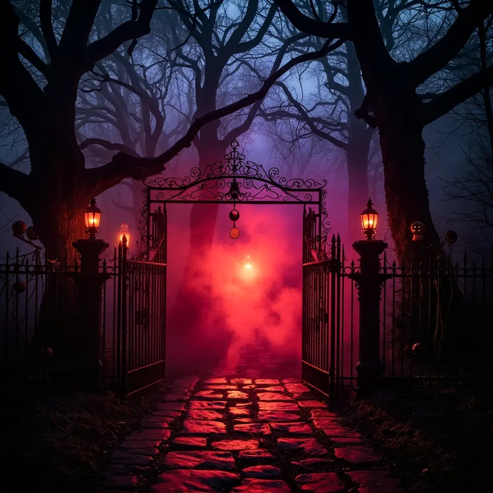 Atmospheric rolling the fog asylum whispering dark out spooky a eerie red entrance pines and h3 to of with photo image 4 lighting