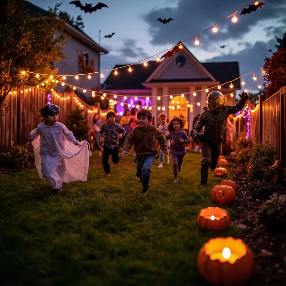 How to Organize a Halloween-Themed Scavenger Photo Hunt 4 Decorated several looking showing dusk some all across a excited and an h3 in teams scattering at costume image shot 4 different backyard directions determined action