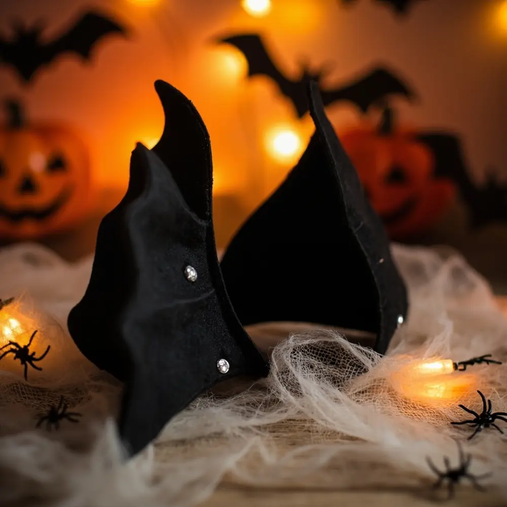 A Parent's Guide to Making DIY Bat Wings and Masks 5 Image-5: A photo showing the back of the wings with two elastic loops attached, ready to be worn like a backpack.