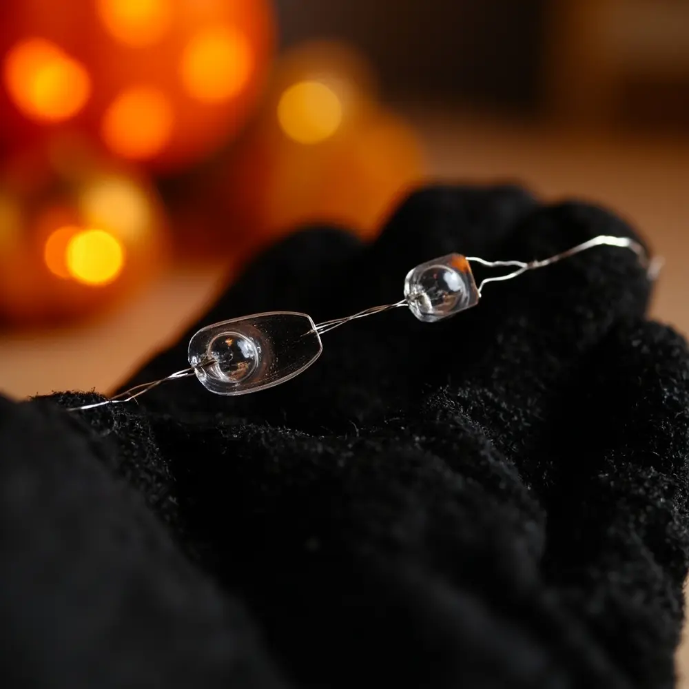 A Beginner's Guide to Making Light-Up Gloves with Wearable LED Circuits 5 Visibly the line adjacent neat legs connecting progress glove thread a on an h3 is of in leds image two shot 5 inside stitched fingers conductive positive