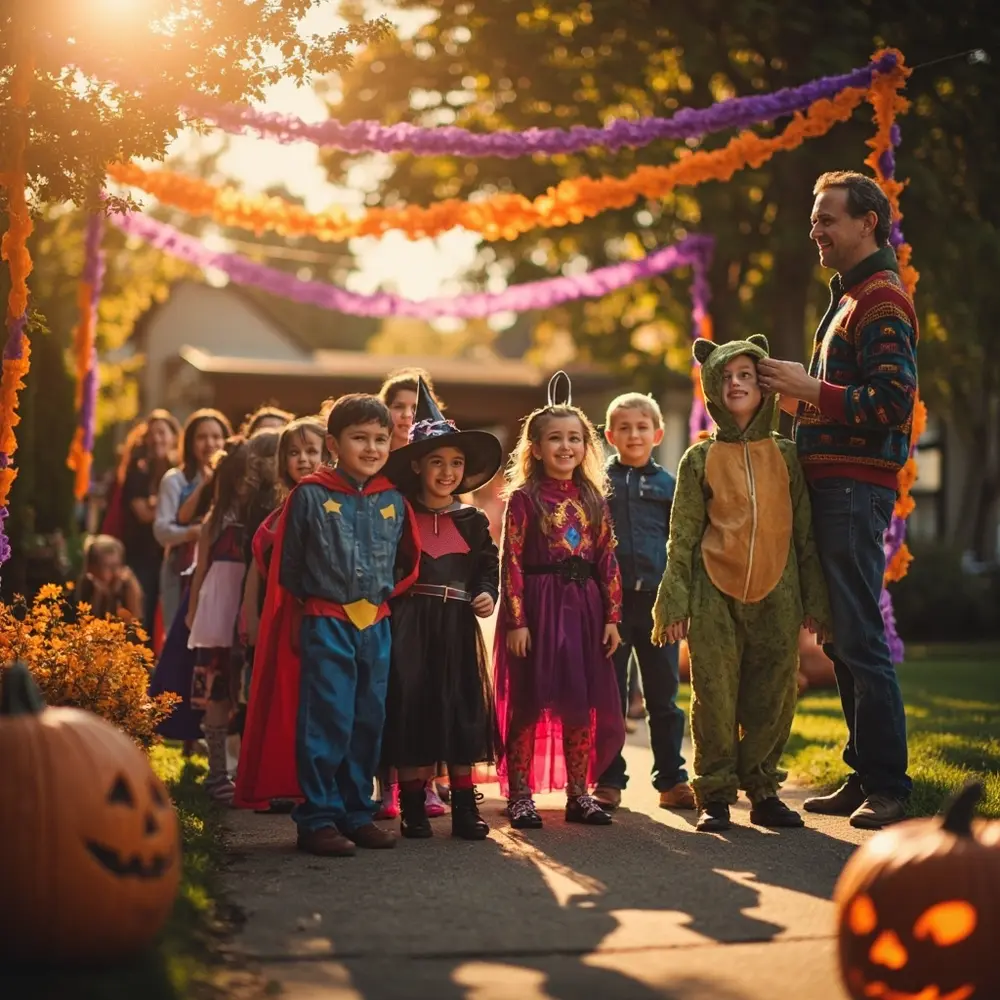 How to Create and Host a Backyard Costume Parade for the Neighborhood 5 Decorated the witch line showing start dinosaur costumes superhero vibrant excitedly a diverse h3 path of in at photo image 5 strong children backyard waiting