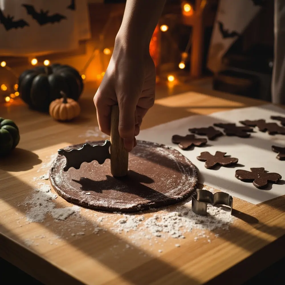 Recipe: Spiced Chocolate Bat Cookies for a Spooky Treat 5 Step 4: Roll and Cut Bat Shapes